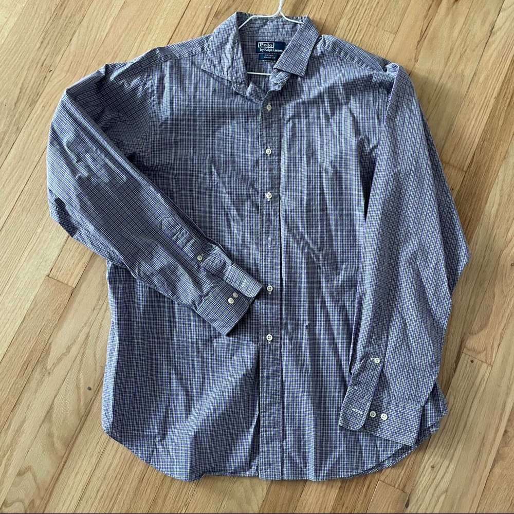 Men’s polo Ralph Lauren button down shirt plaid